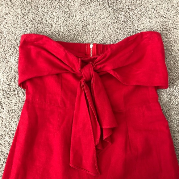 Gypsies & Moonlight Jumpsuit Womens Size 7 Red Strapless Cropped - Picture 3 of 14